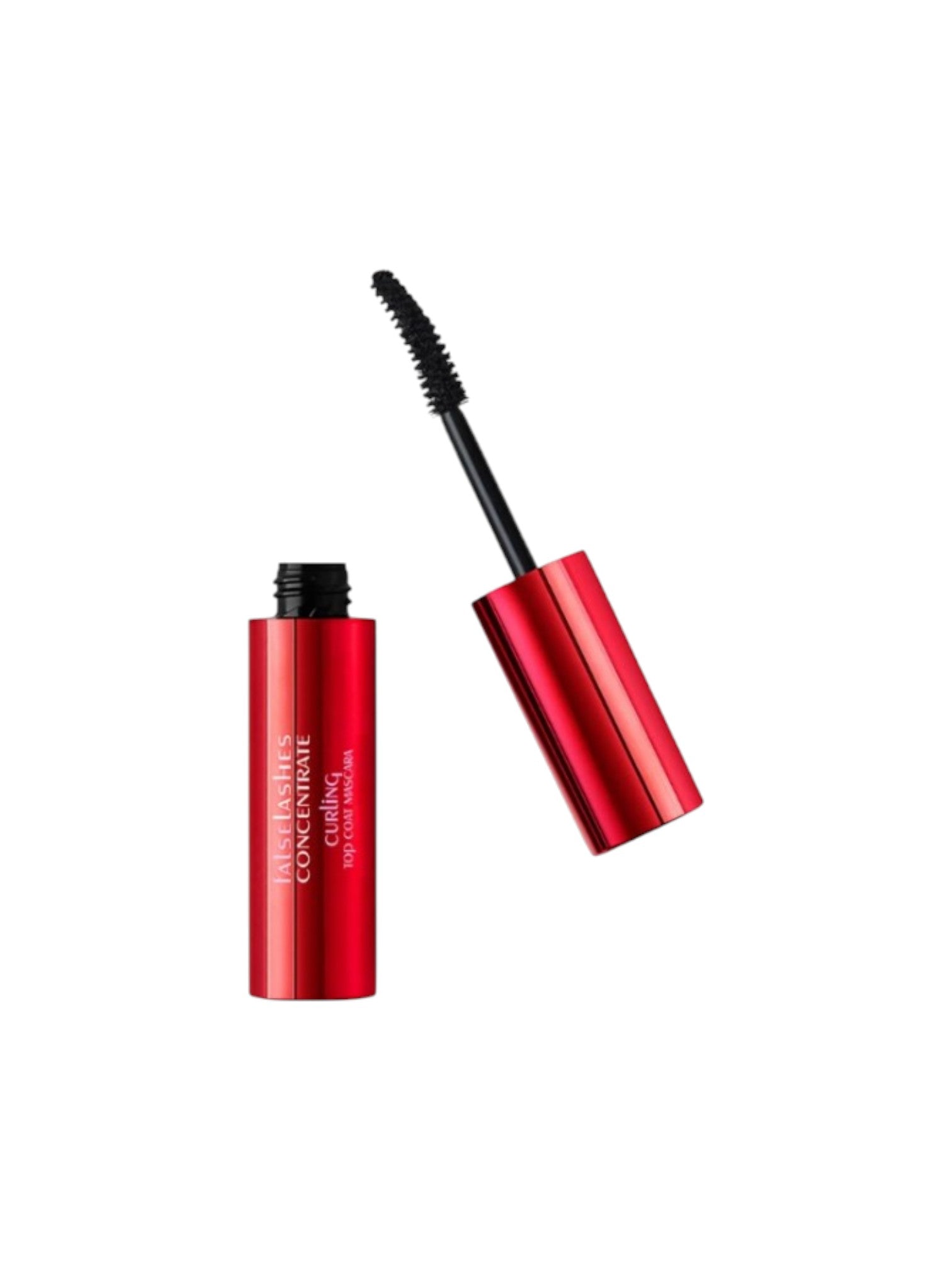 Red mascara with black wand on a white background. Kiko, Monza Outlet, Monza Fashion, Shein Outlet