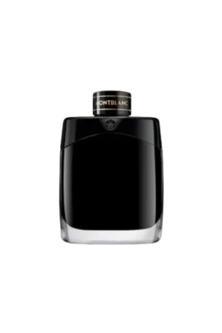 Black Montblanc perfume bottle on a white background Monza Outlet