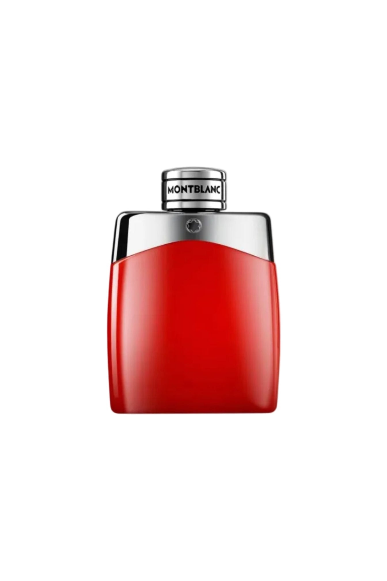 Red Montblanc perfume bottle on a white background Monza Outlet