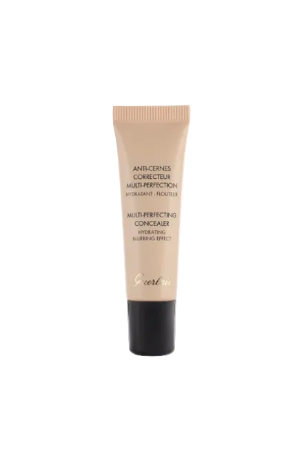 Tube of Guerlain multi-perfecting concealer on a white background. Guerlain Monza Outlet