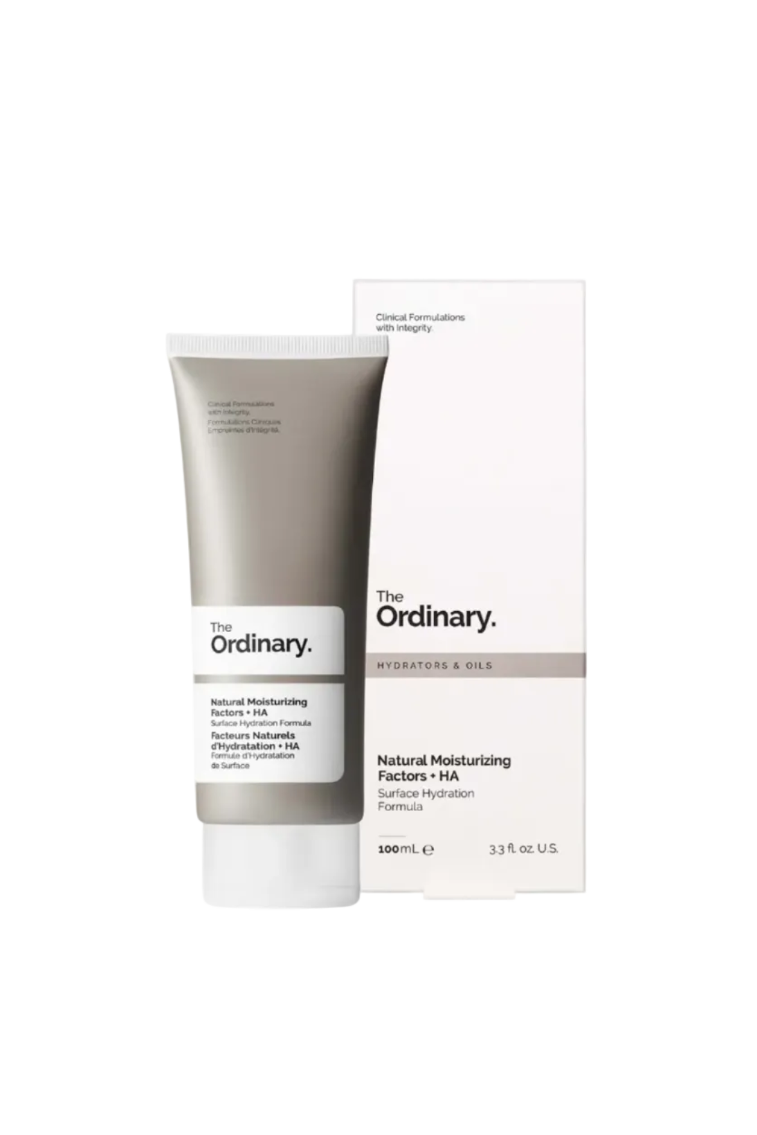The Ordinary Natural Moisturizing Factors + HA skincare product with packaging on a white background Monza Outlet