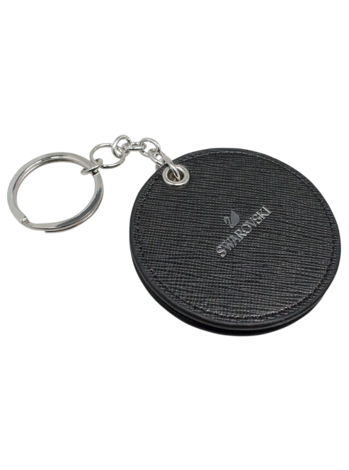 Pocket Mirror Key Ring Black