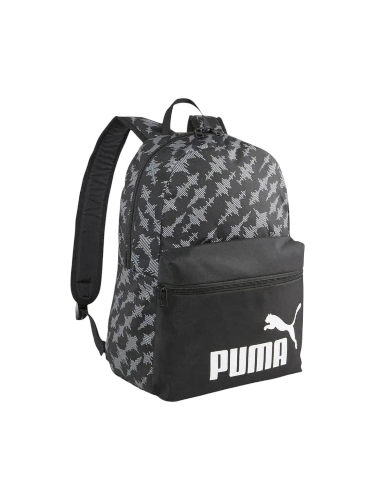 Puma backpack with black and gray pattern on a white background. Puma, Monza Outlet, Monza Fashion, Shein Outlet