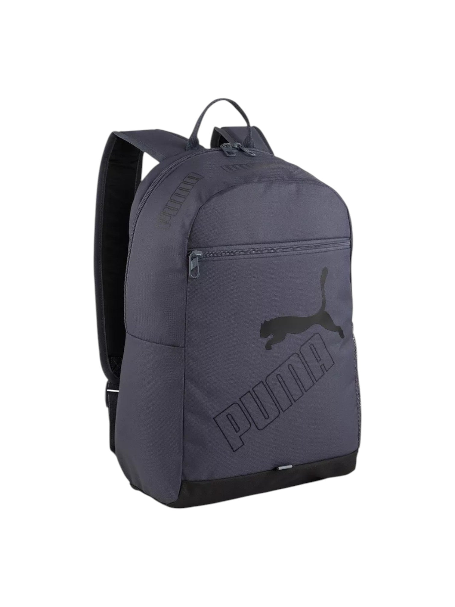 Gray backpack with Puma logo on a white background. Puma, Monza Outlet, Monza Fashion, Shein Outlet