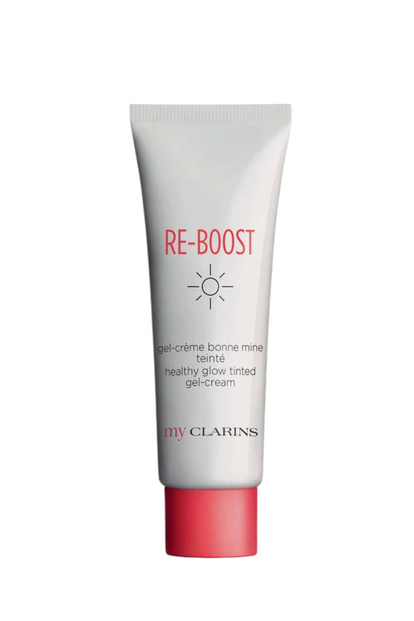 Clarins Re-Boost gel-creme bottle on a white background monza outlet, Shein outlet, monza fashion
