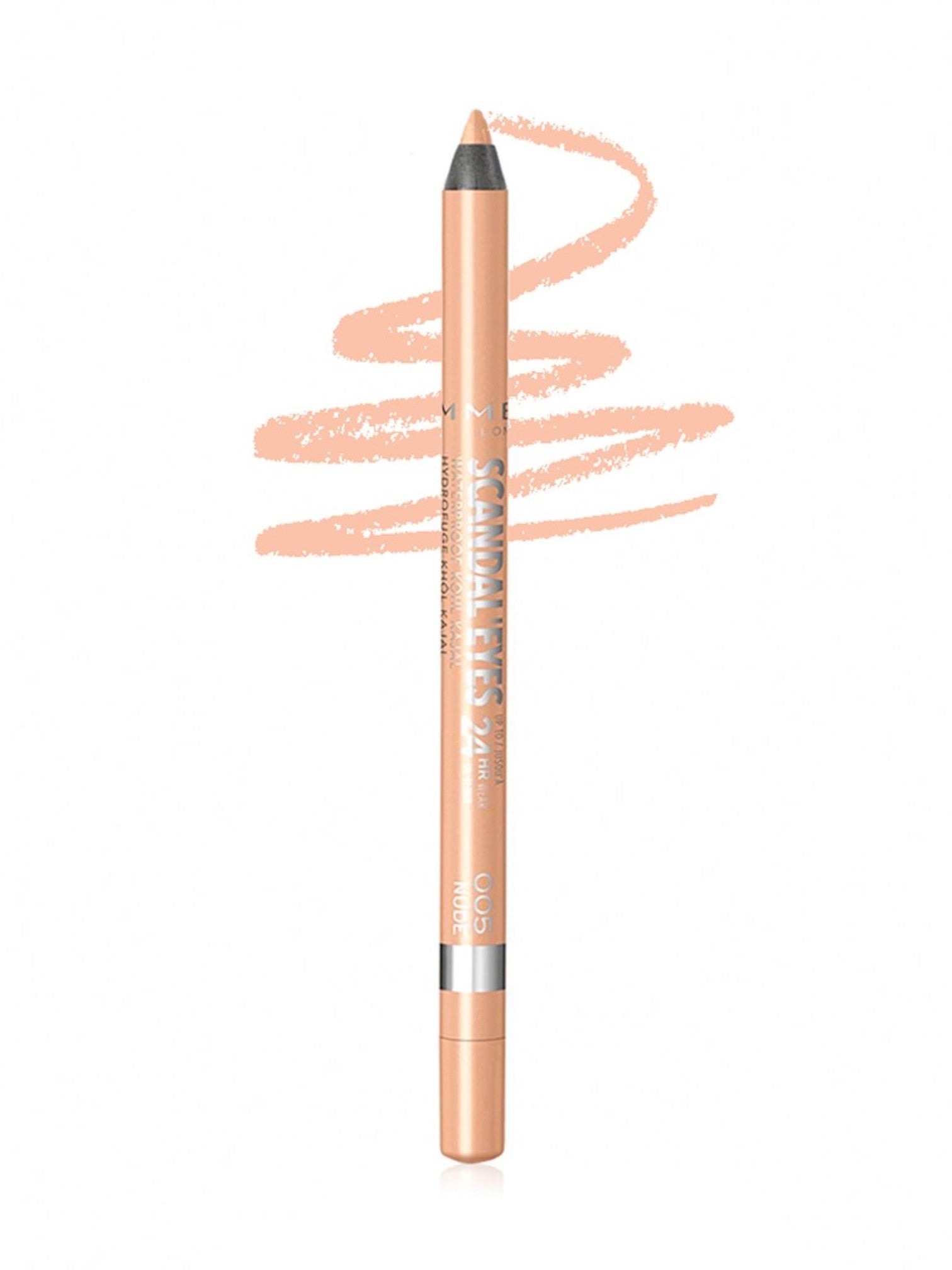 Makeup pencil with wavy line on white background. Diana of London, Monza Outlet, Monza Fashion, Shein Outlet 