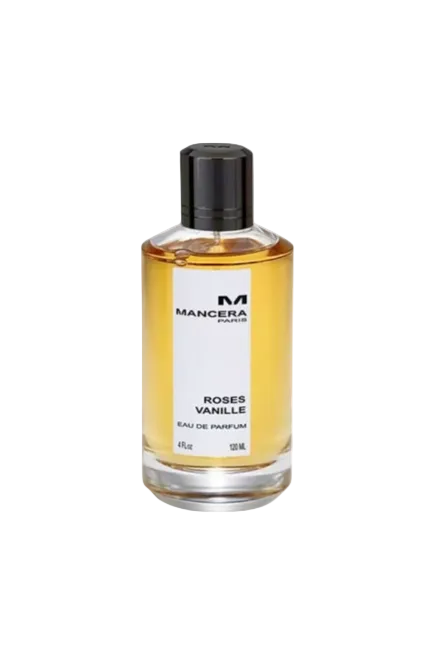 Mancera Roses Vanille perfume bottle on a white background Monza Outlet