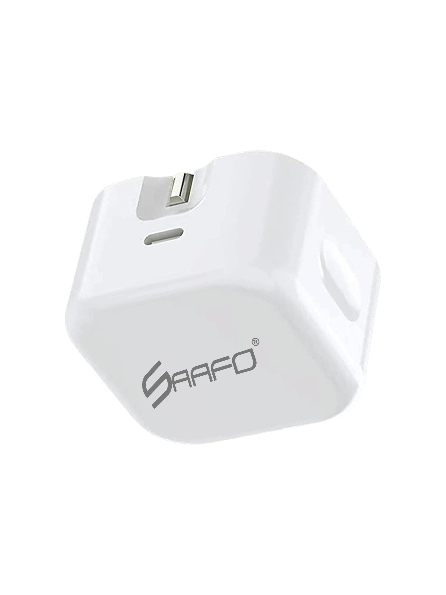 White electronic device with Saafro branding on a white background. Saafo, Monza Outlet, Monza Fashion, Shein Outlet