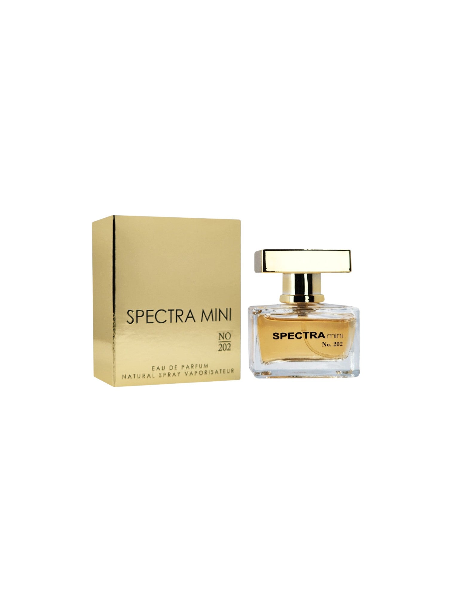 Spectra Mini perfume bottle and packaging on a white background. Spectra Mini, Monza Outlet, Monza Fashion, Shein Outlet