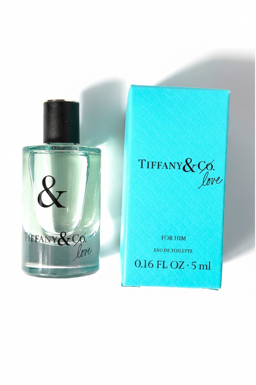 Tiffany & Co. perfume bottle and packaging on a white background. Spectra Mini, Monza Outlet, Monza Fashion, Shein Outlet