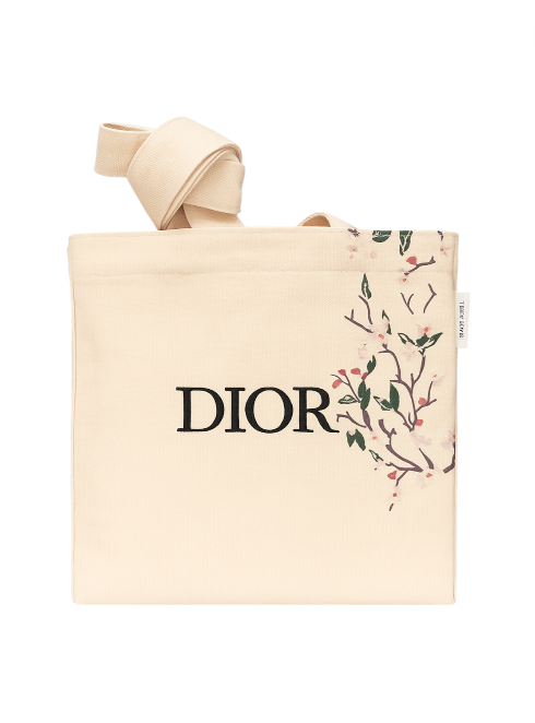 Tote Bag Cherry Blossom (Linen) - Long Handle