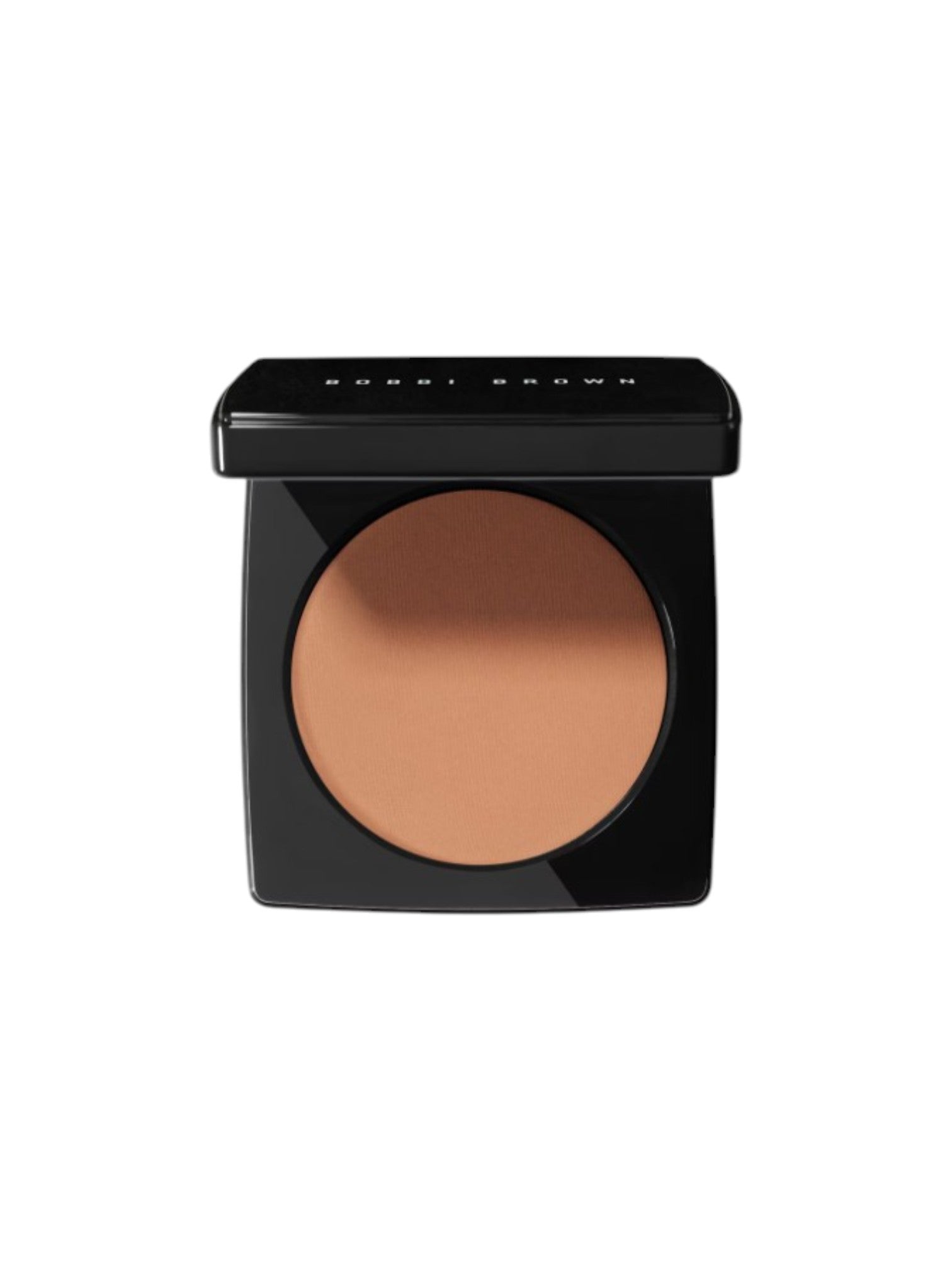 Compact powder in a black case with Bobbi Brown branding on a white background. Bobbi Brown, Monza Outlet, Monza Fashion, Shein Outlet
