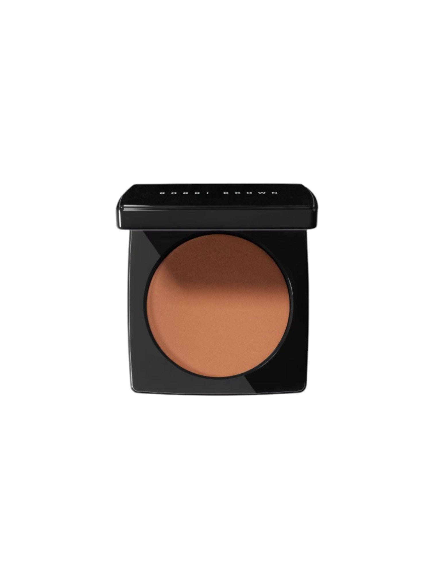 Compact powder in a black case on a white background. Bobbi Brown, Monza Outlet, Monza Fashion, Shein Outlet