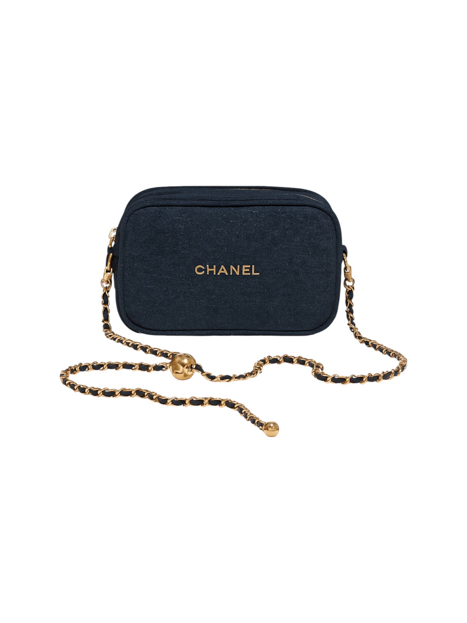 Chanel Navy Bag With Scarf
