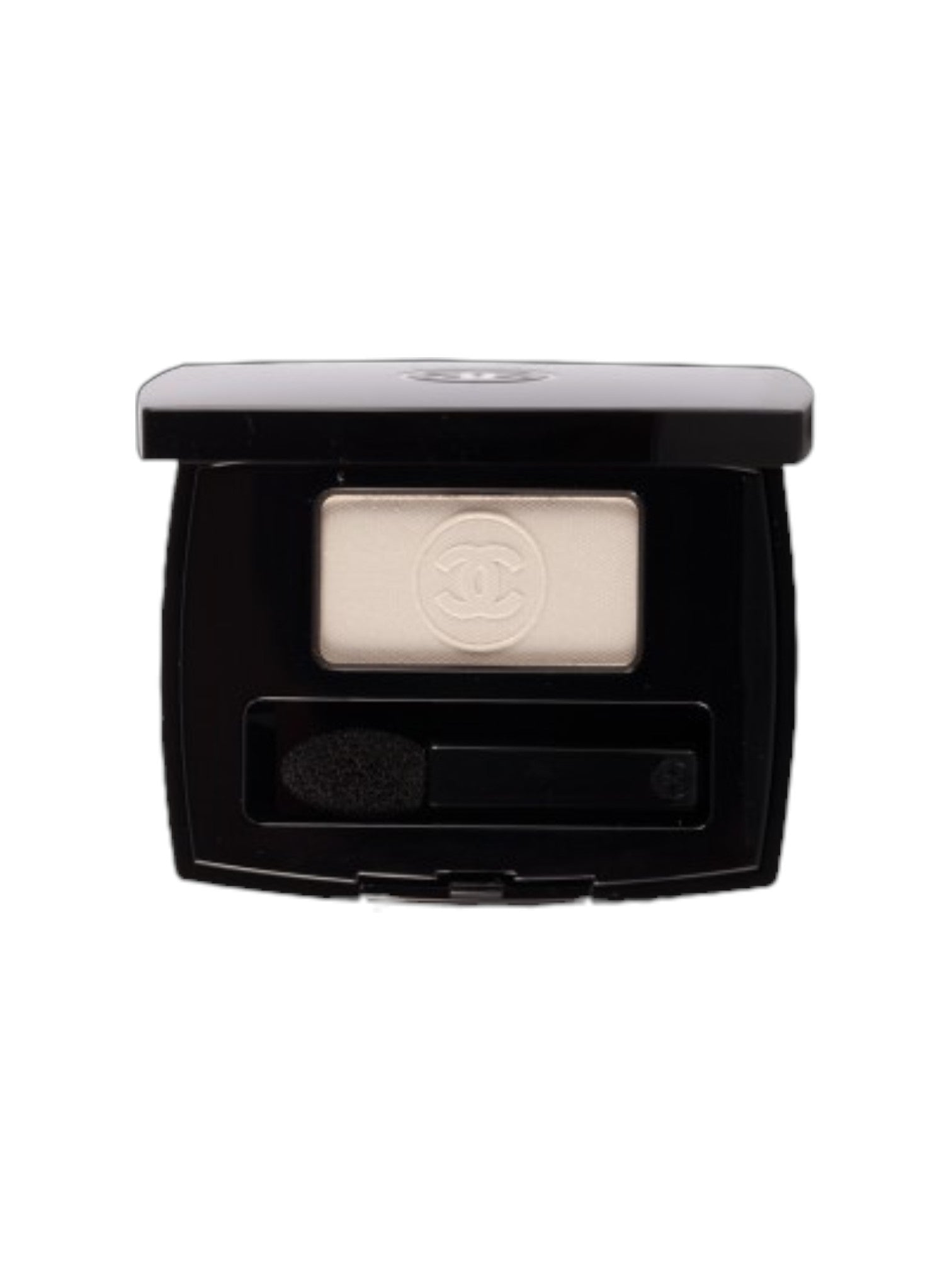 Makeup compact with a light shade of eyeshadow on a white background. chanel, Monza Outlet, Monza Fashion, Shein Outlet