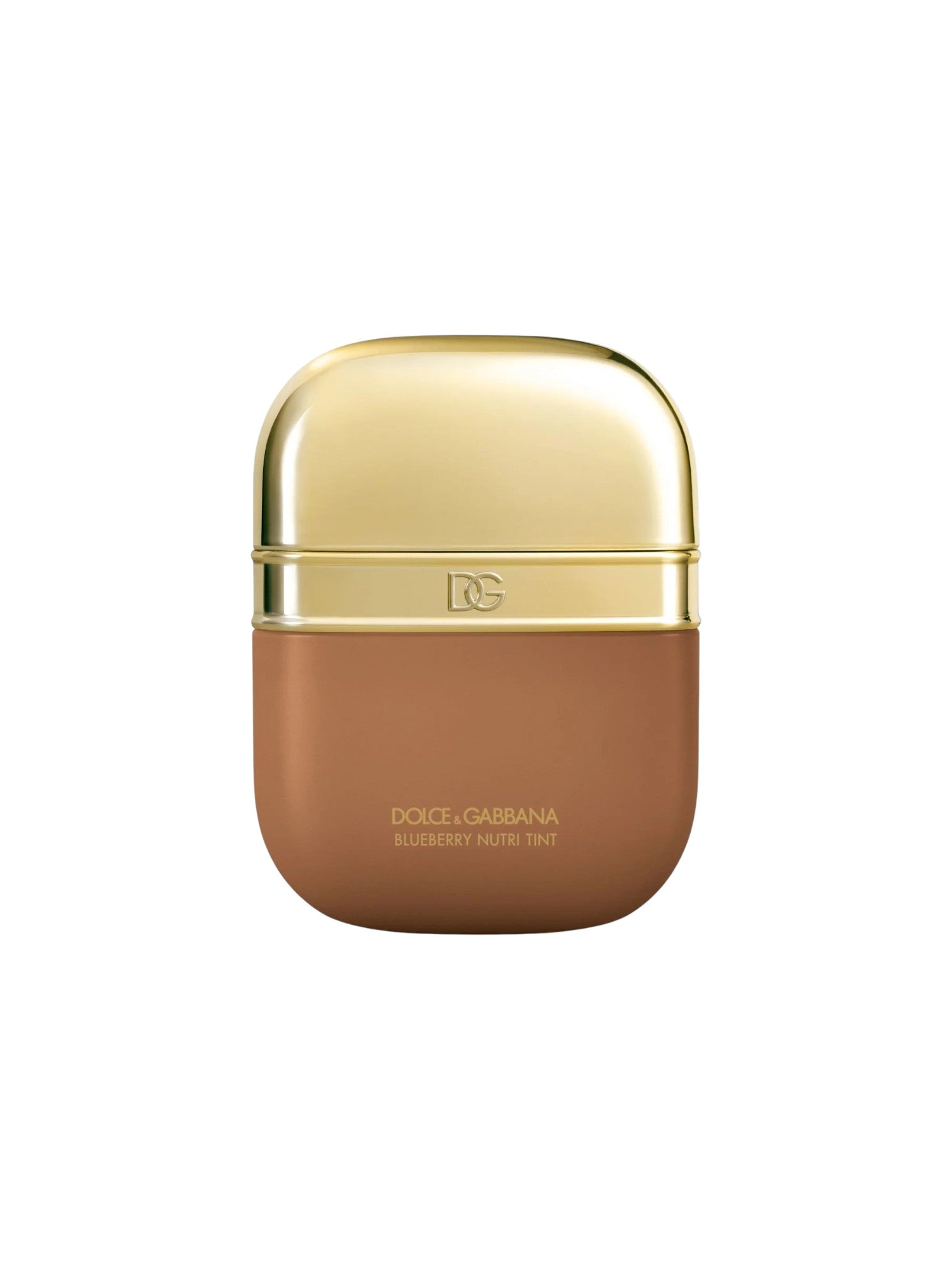 Dolce & Gabbana Rubies Cream Tint in a rounded rectangular jar with a glossy gold lid and a warm brown base, centered on a plain white background. Dolce & Gabbana, Monza Outlet, Monza Fashion, Shein Outlet
