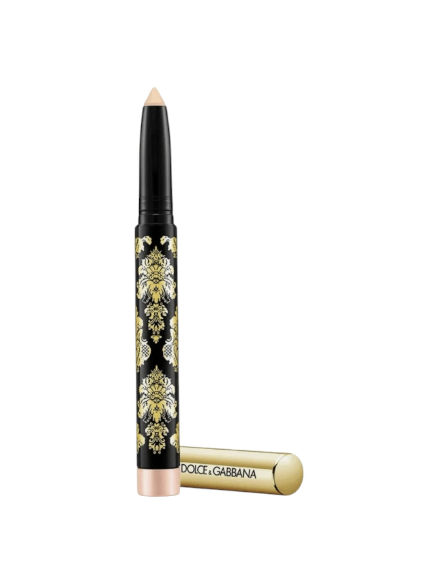 Dolce & Gabbana makeup pencil with decorative black and gold packaging on a white background Dolce Gabbana Monza Outlet