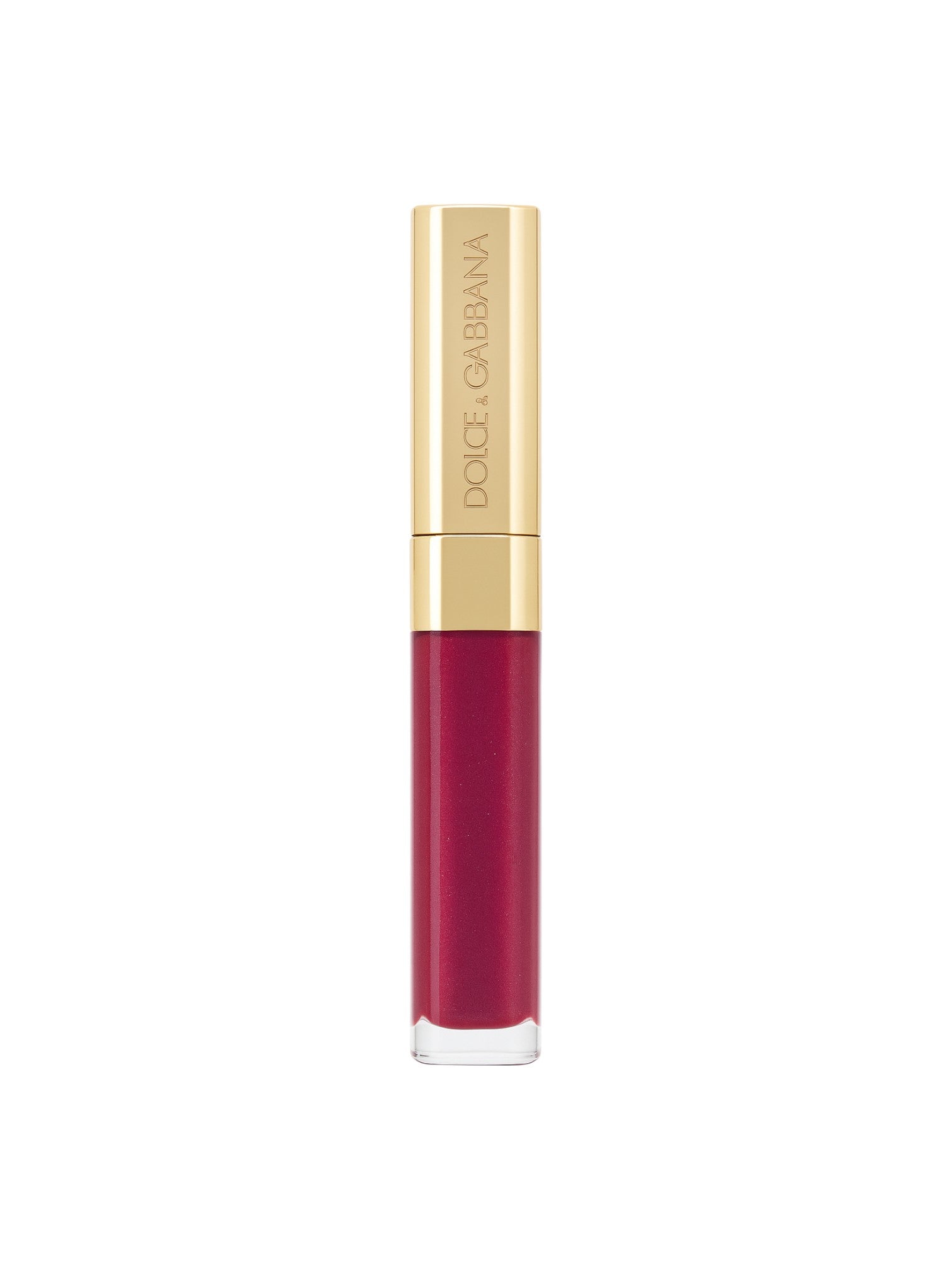Dolce & Gabbana lip gloss in red with gold cap on a white background  Dolce Gabbana Monza Outlet