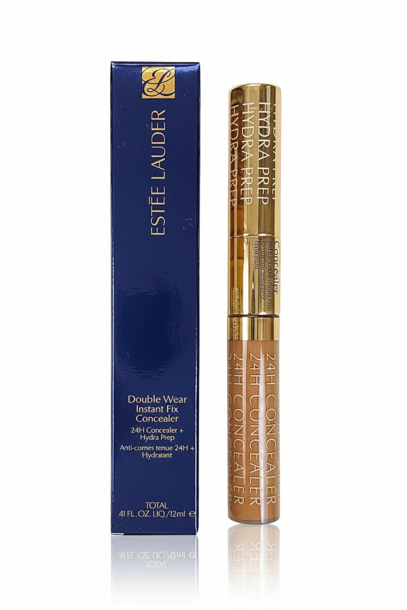 Estée Lauder Double Wear concealer with packaging on a white background. Estée Lauder, Monza Outlet, Monza Fashion, Shein Outlet