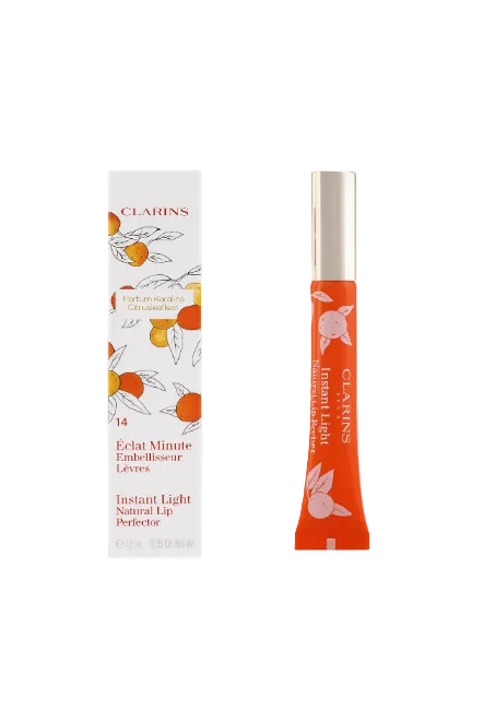 Clarins Instant Light Natural Lip Perfector with packaging on a white background monza outlet, Shein outlet, monza fashion