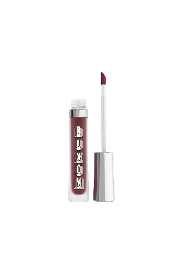 Lip gloss with applicator on a white background, featuring the brand Buxom. Monza Outlet