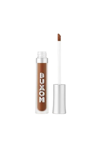 Lip gloss with applicator on a white background, featuring the brand Buxom. Monza Outlet