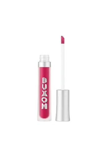 Lip gloss with applicator on a white background, featuring the brand Buxom. Monza Outlet