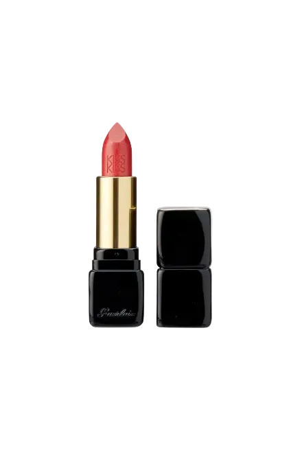 Lipstick with black casing and gold cap on a white background Guerlain Monza Outlet, Monza Fashion, Shein Outlet