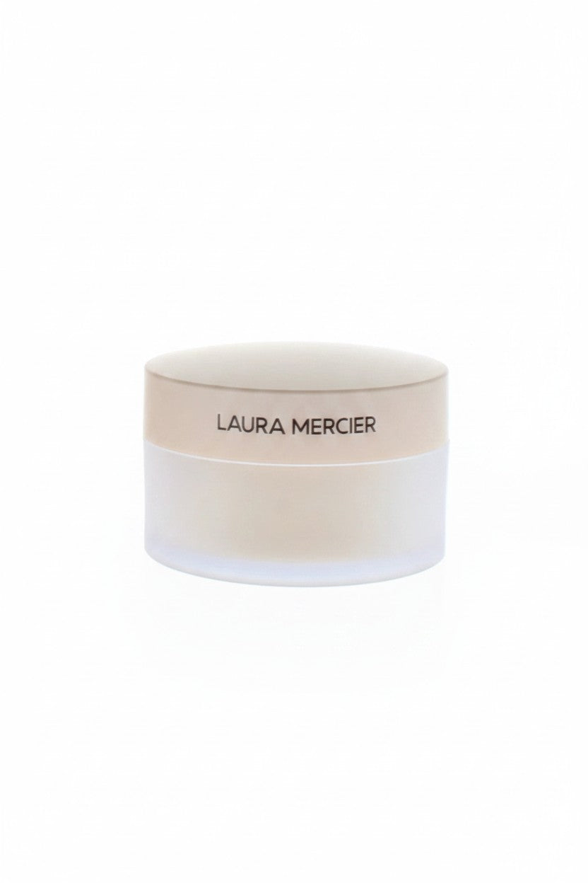 Laura Mercier jar on a white background. laura_mercier, Monza Outlet, Monza Fashion, Shein Outlet