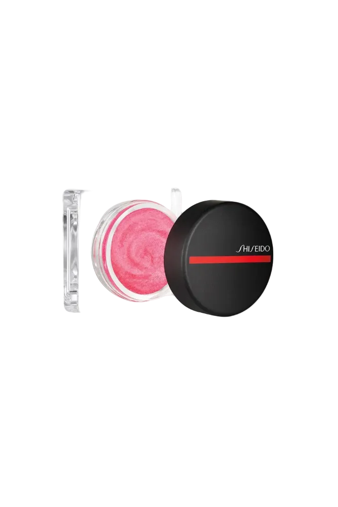 Shiseido pink cosmetic compact on a white background Monza Outlet
