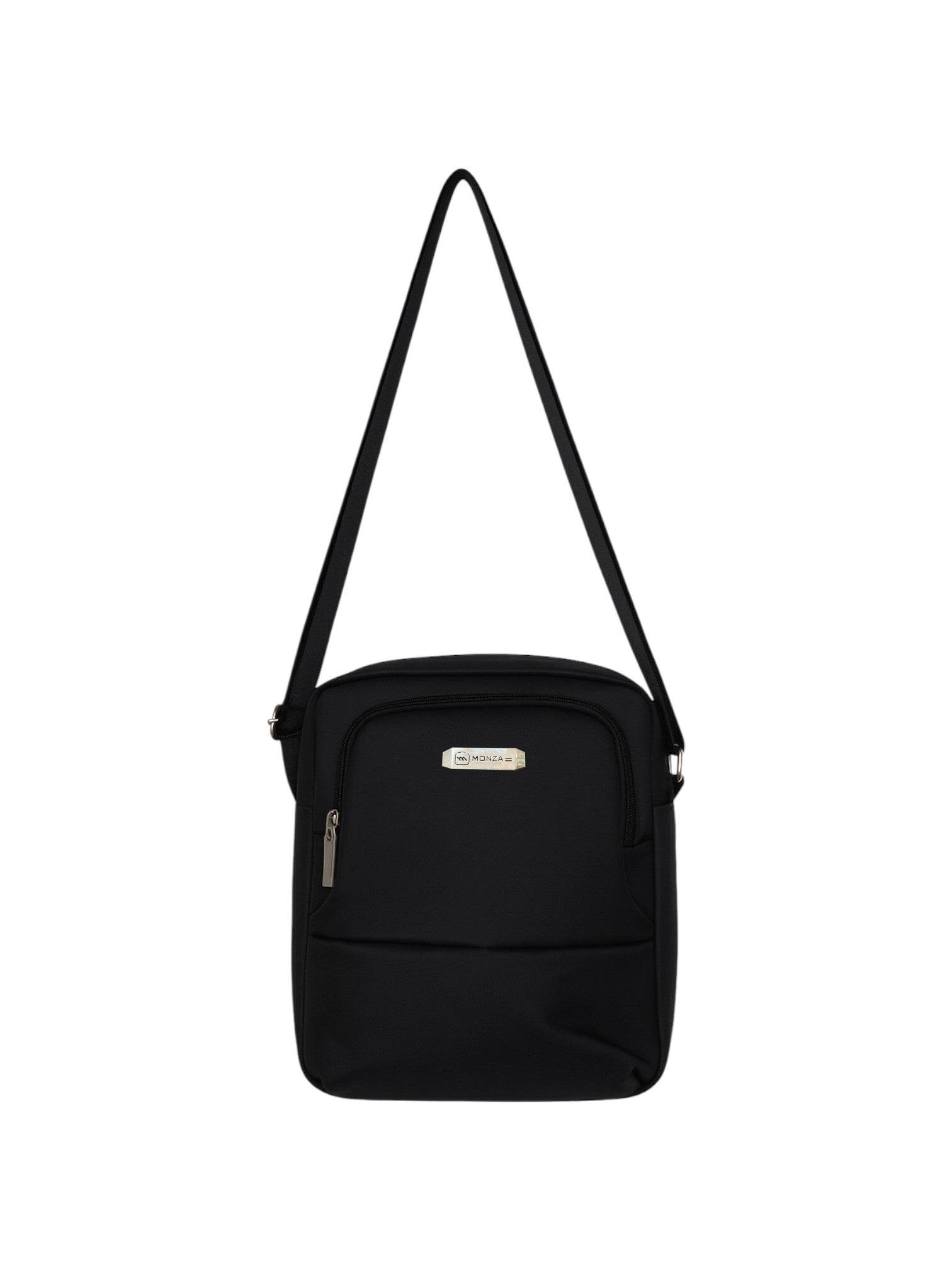 Black crossbody bag on a white background. Monza Italy Monza Outlet