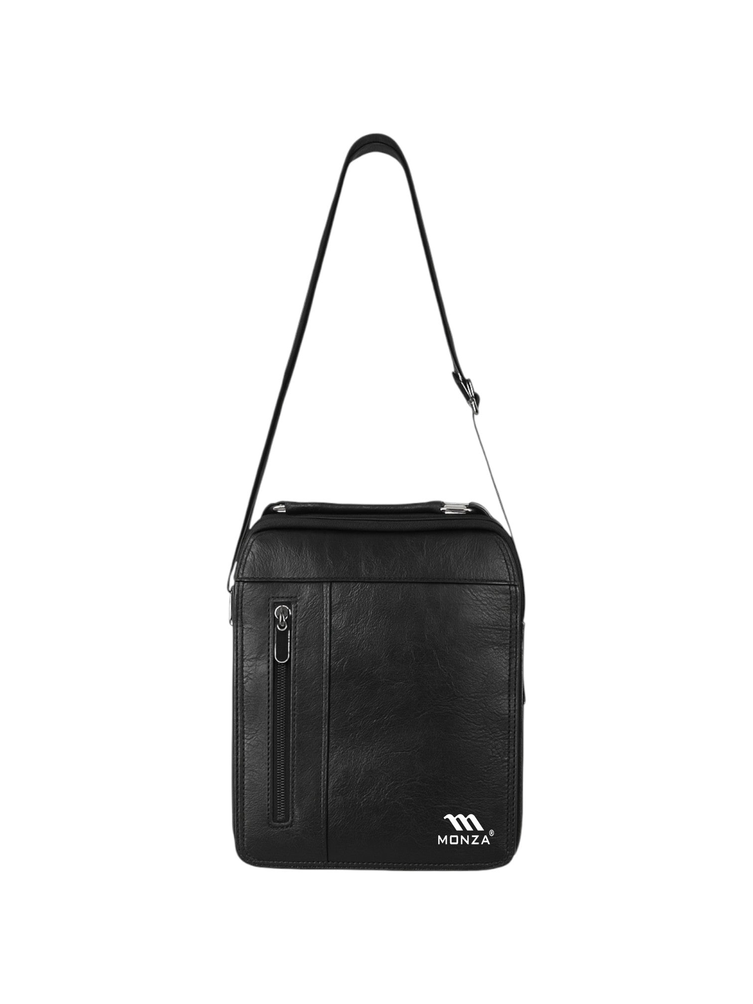 Black crossbody bag on a white background. Monza Italy Monza Outlet