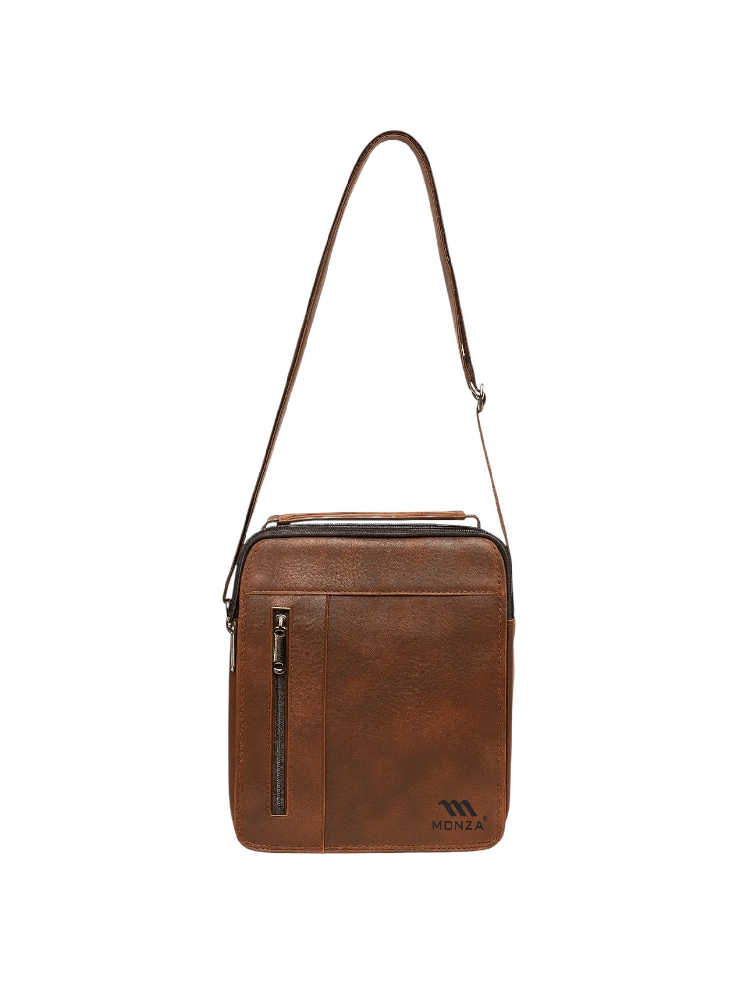 Brown crossbody bag on a white background. Monza Italy Monza Outlet