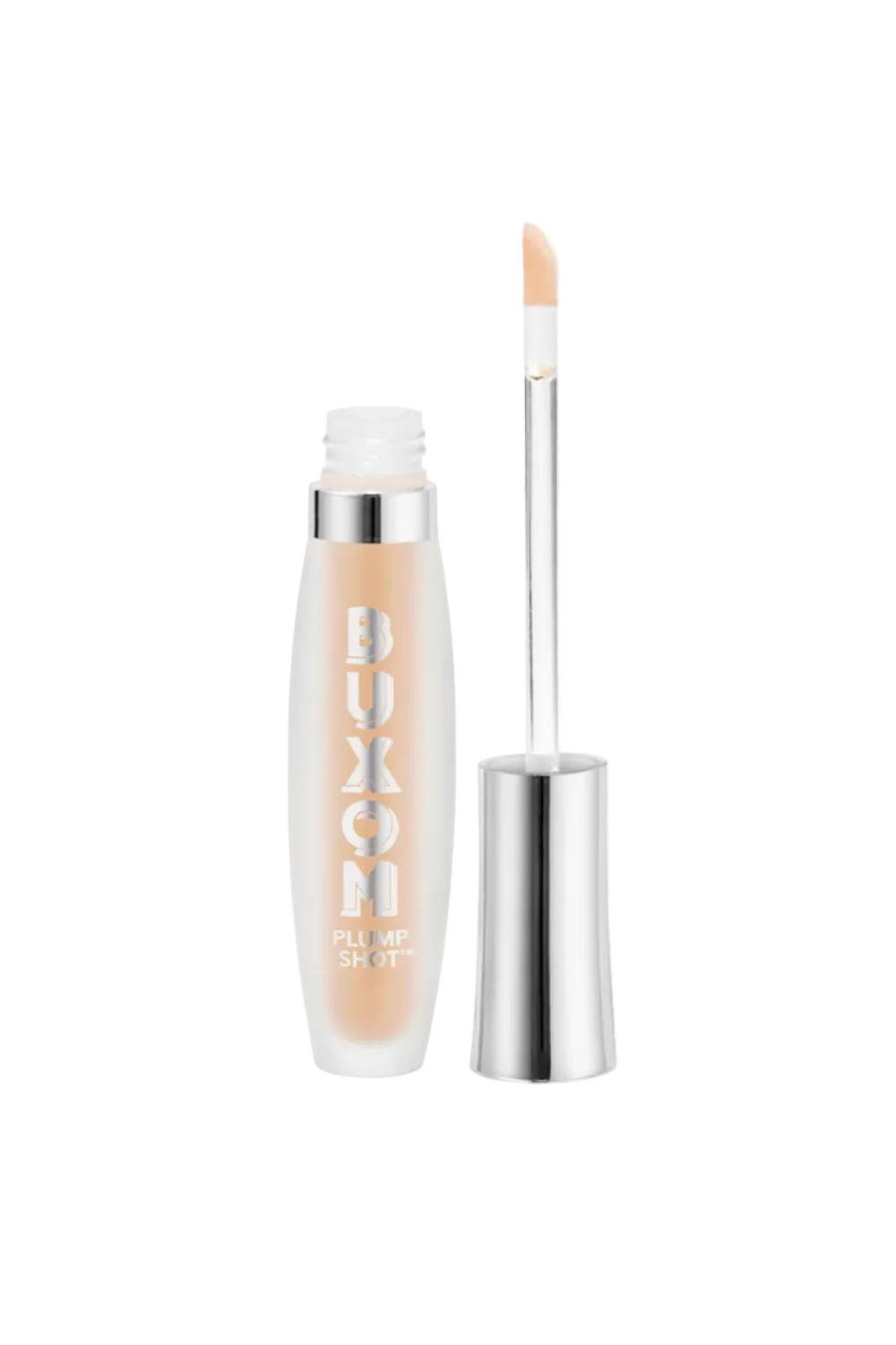 Buxom Plump Shot lip product with applicator on a white background Monza Outlet