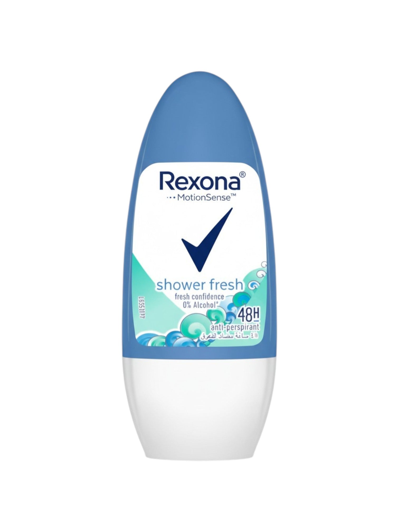 Rexona shower fresh deodorant bottle on a white background. Rexona, Monza Outlet, Monza Fashion, Shein Outlet 
