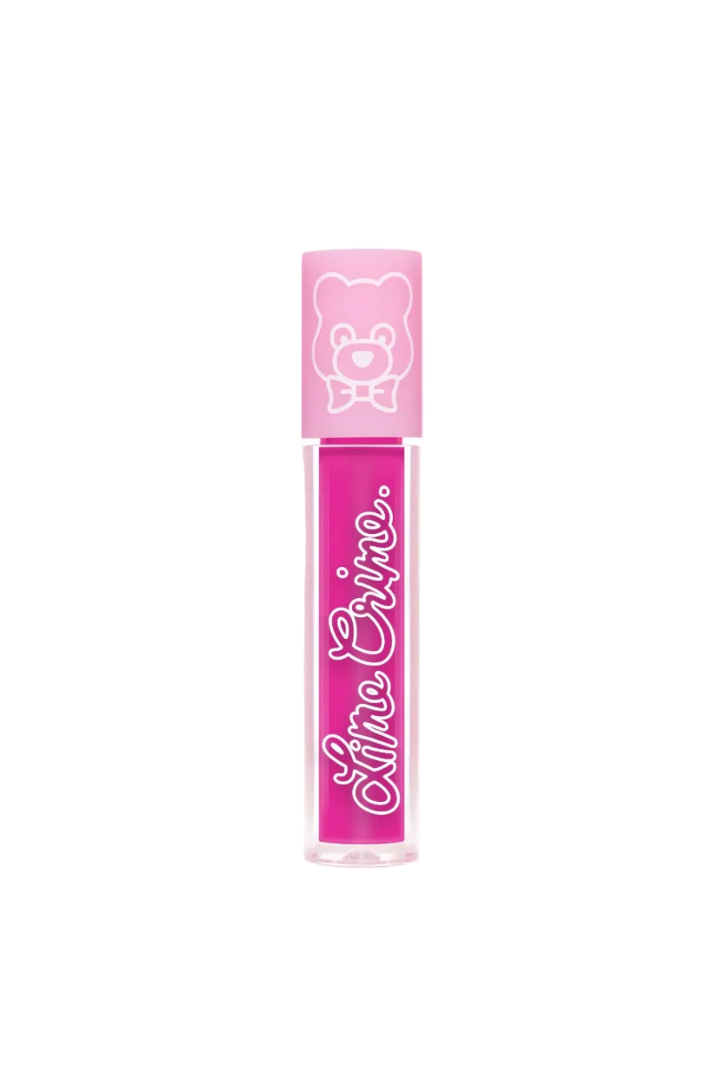 Pink lip gloss with a bear design and Lime Crime branding on a white background Monza Outlet