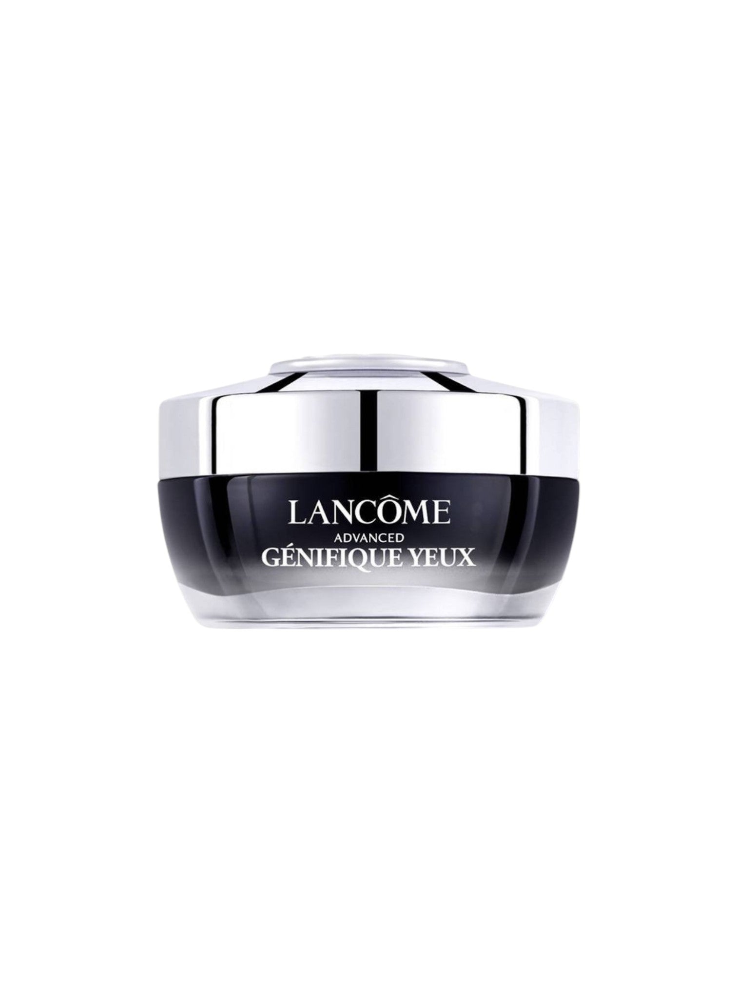 Lancème eye cream jar on a white background. Lancome, Monza Outlet, Monza Fashion, Shein Outlet 