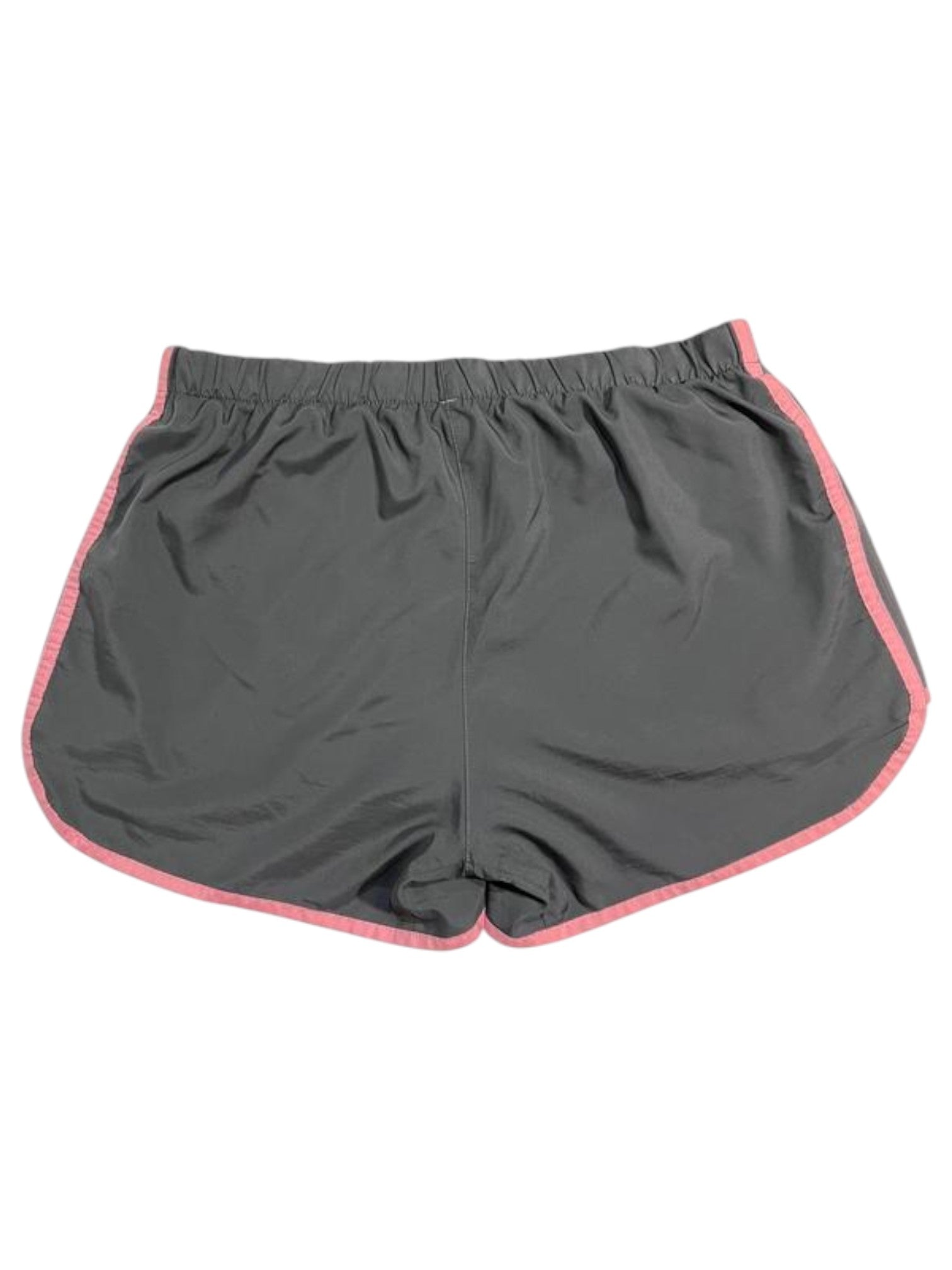 Gray shorts with pink trim on a white background. Adidas, Monza Outlet, Monza Fashion, Shein Outlet