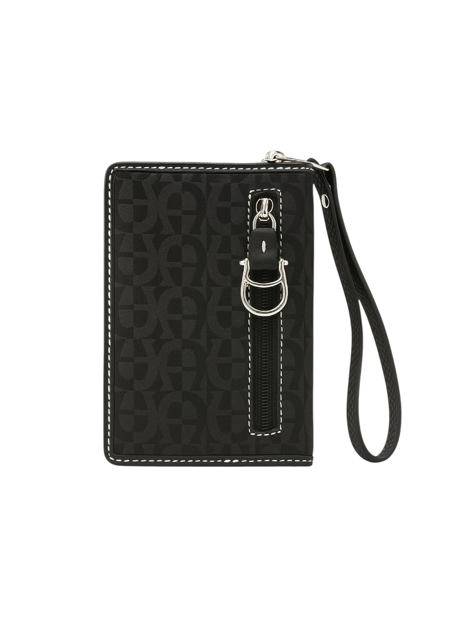 Black wallet with wrist strap on a white background, Aigner, Monza Outlet, Monza Fashion, Shein Outlet