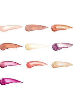 Set of colorful makeup swatches on a white background Monza fashion outlet, monza outlet, shein outlet, shien outlet cosmetics, makeup, perfume
