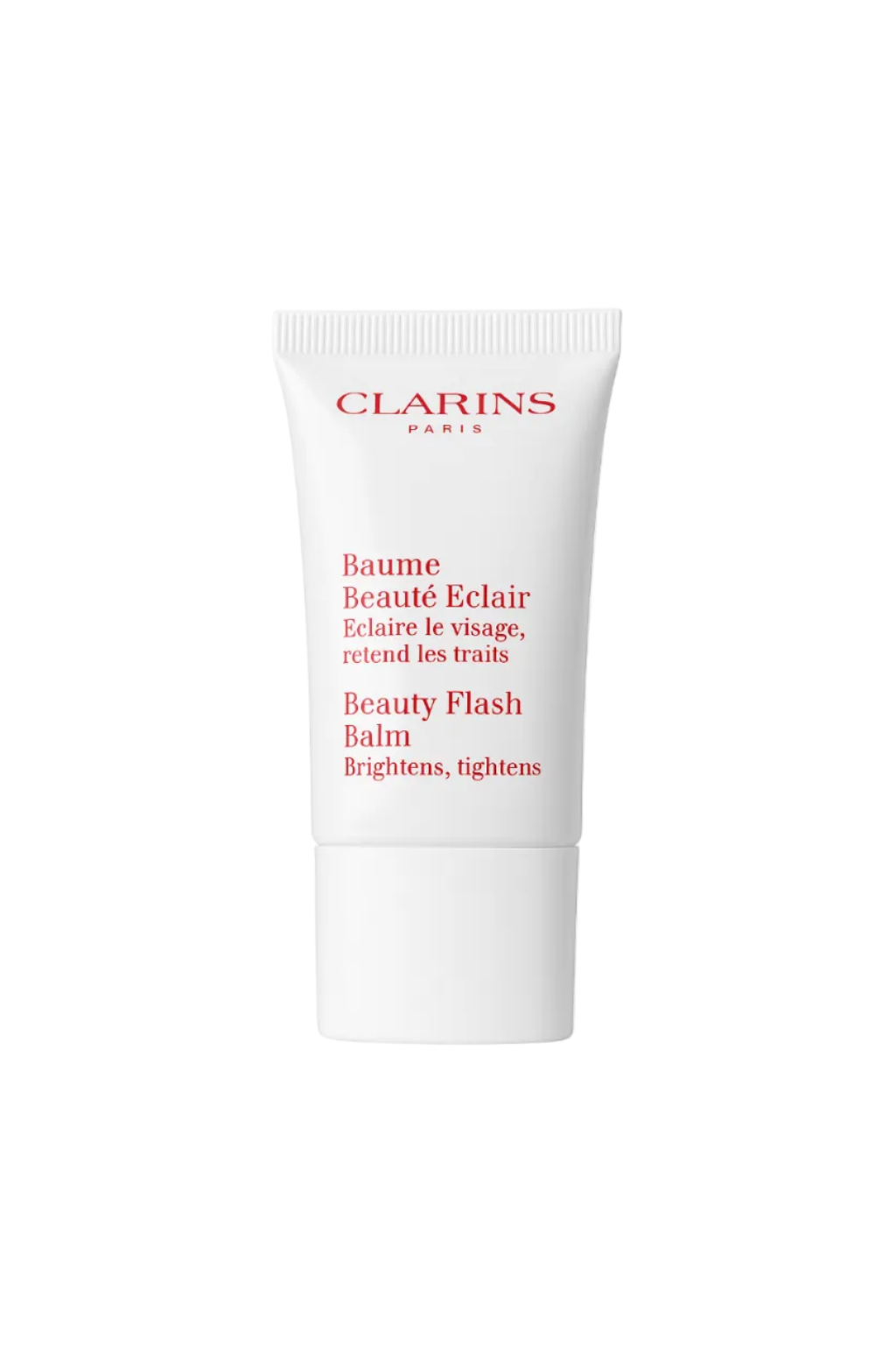 Clarins Beauty Flash Balm tube on a white background. Clarins, Monza Outlet, Monza Fashion, Shein Outlet