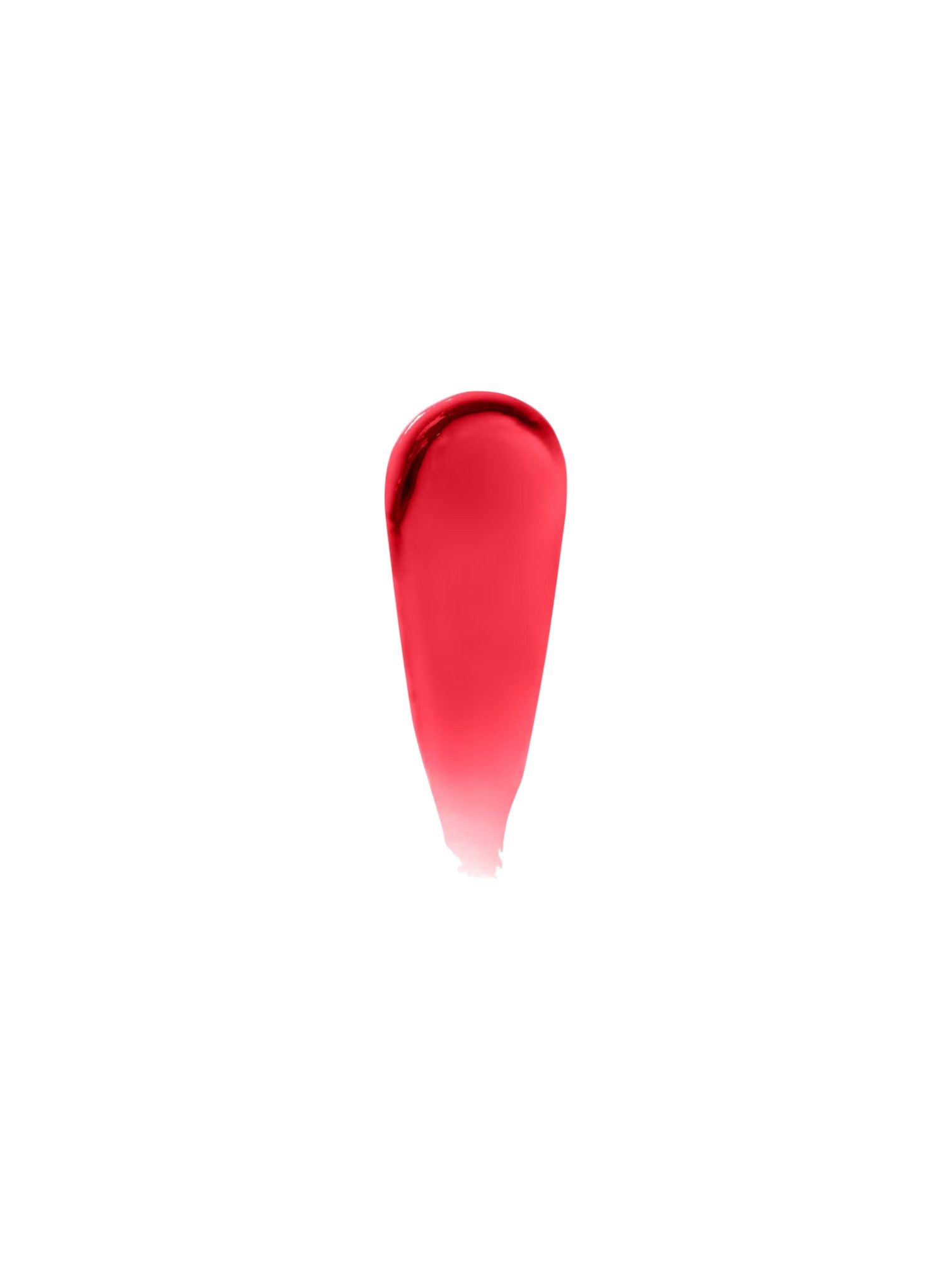 Red lip gloss swatch on a white background. Bobbi Brown, Monza Outlet, Monza Fashion, Shein Outlet