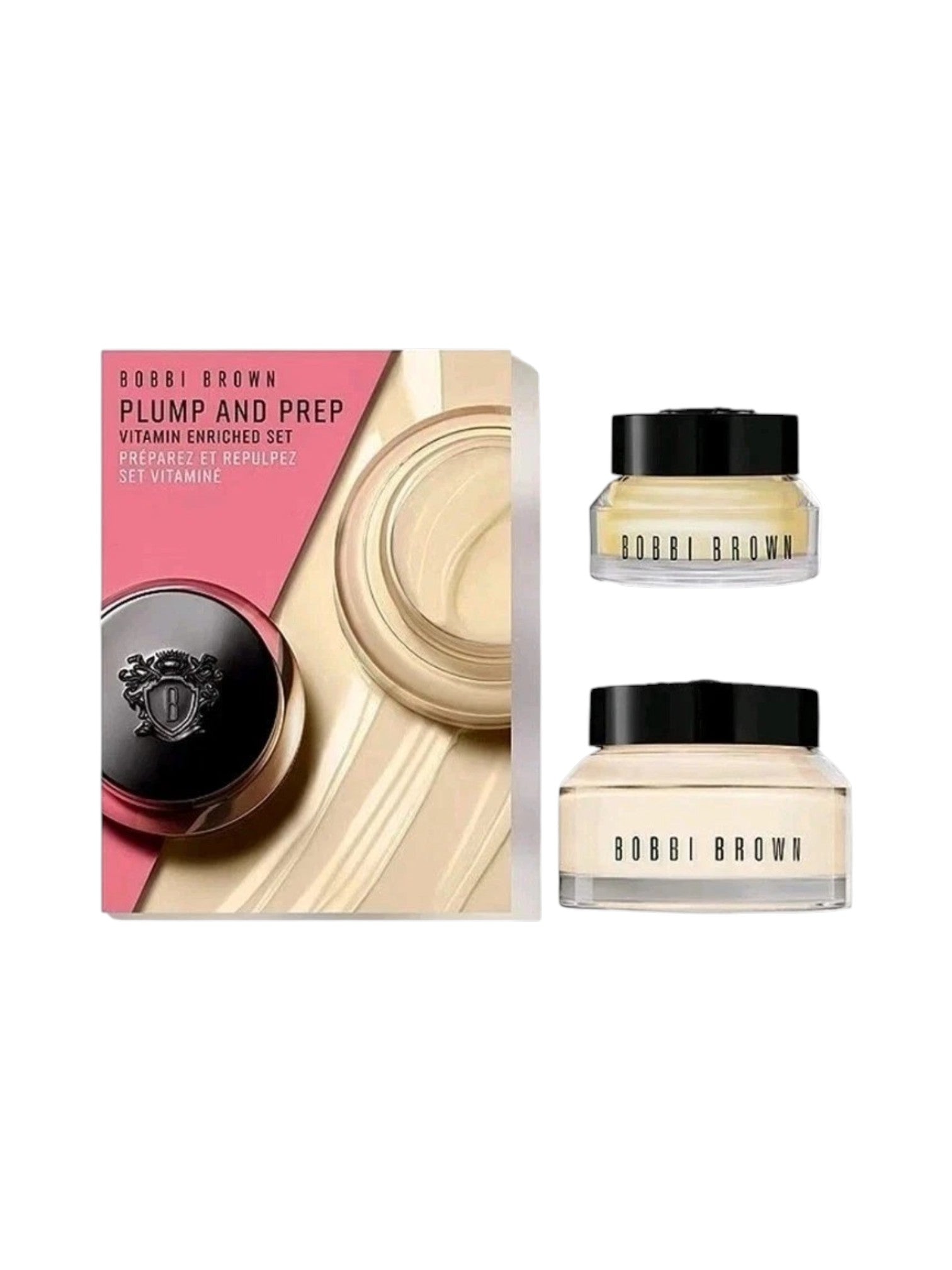 Bobbi Brown Plump and Prep skincare set on a white background. Bobbi Brown, Monza Outlet, Monza Fashion, Shein Outlet