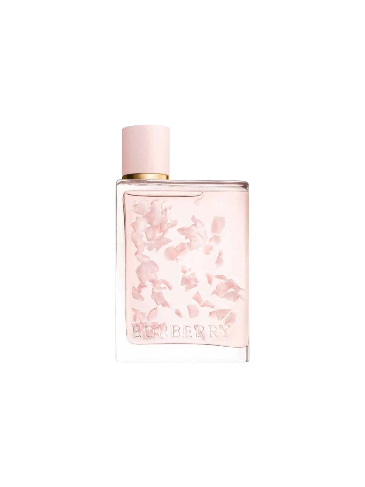 Perfume bottle with floral design on a white background. Burberry, Monza Outlet, Monza Fashion, Shein Outlet
