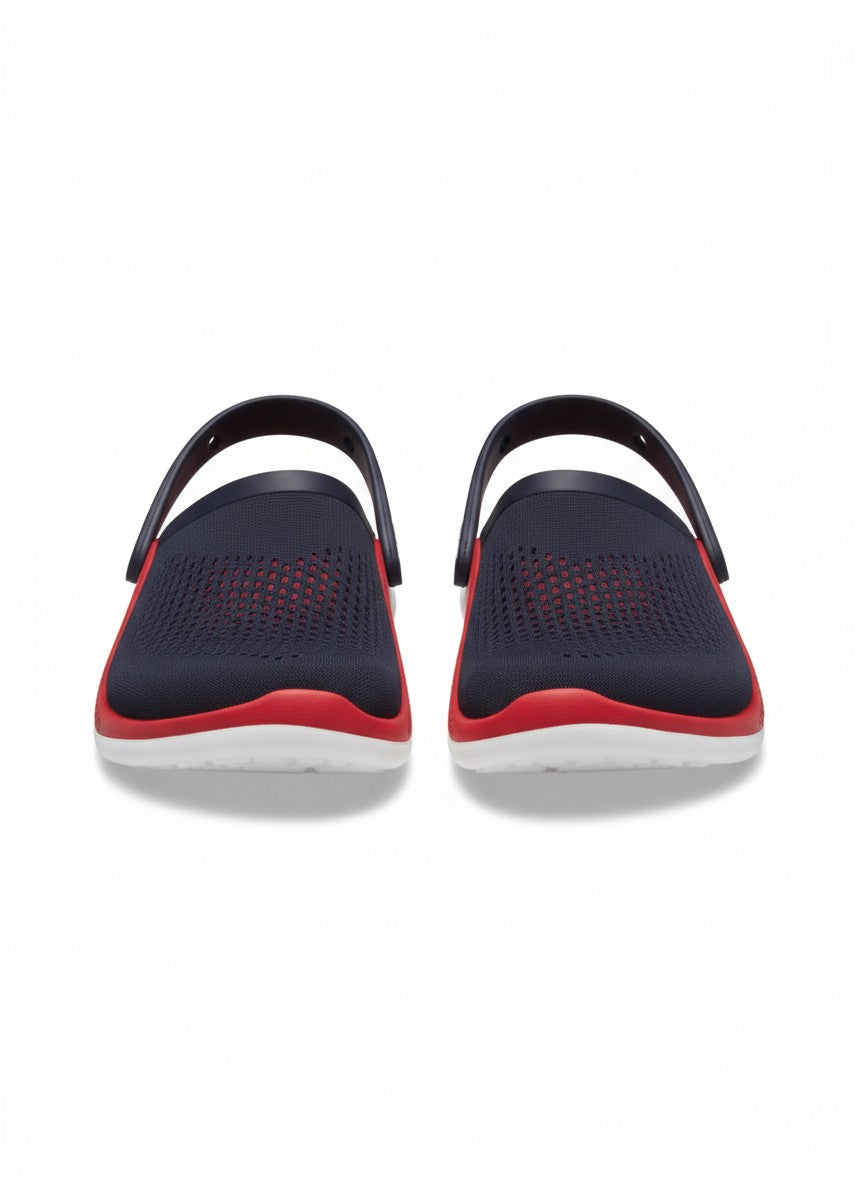 Navy and red clogs on a white background. Crocs, Monza Outlet, Monza Fashion, Shein Outlet  