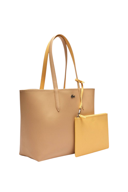 Beige handbag with matching pouch on a white background Lacoste Monza Outlet, Monza Fashion, Shein Outlet