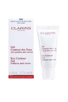 Clarins eye contour gel packaging on a white background monza outlet, Shein outlet, monza fashion