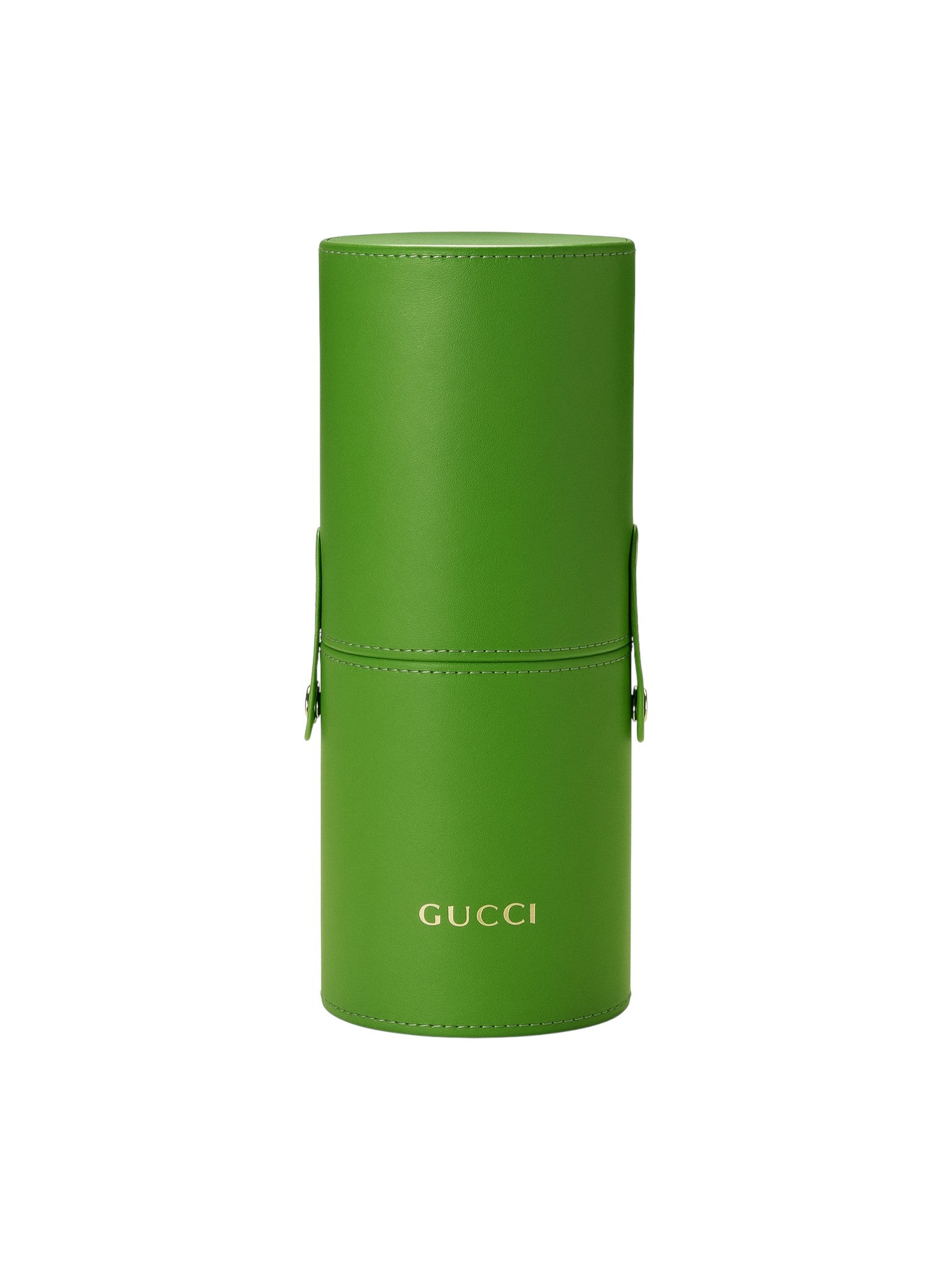 Green Gucci cylindrical case on a white background, Gucci, Monza Outlet, Monza Fashion, Shein Outlet