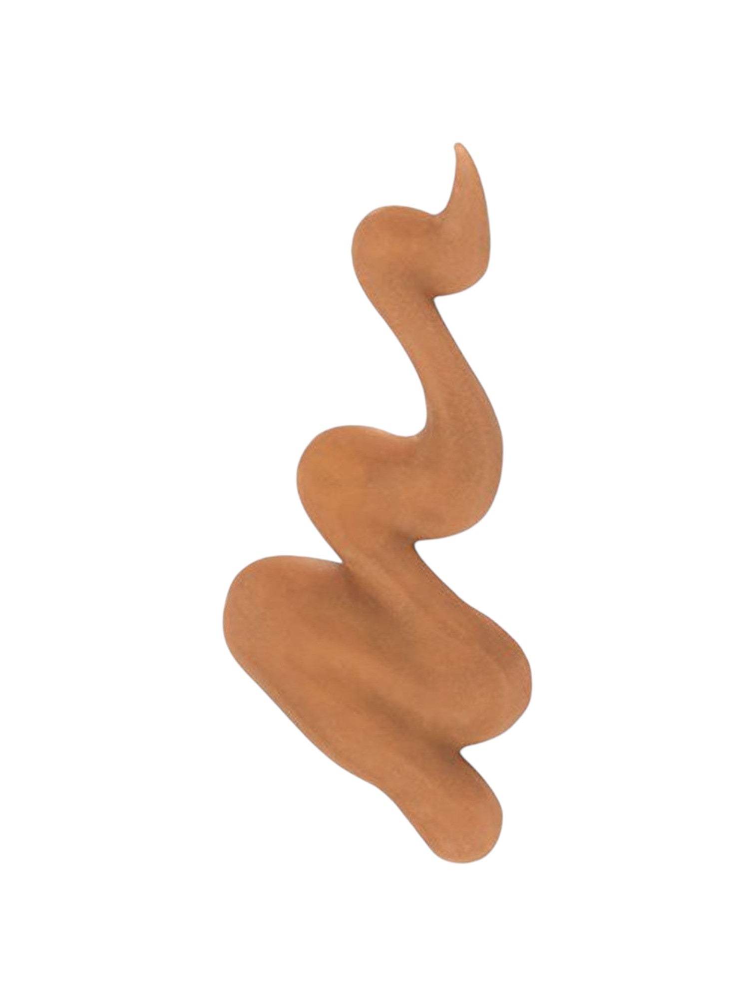 Brown abstract sculpture on a white background monza outlet, Shein outlet, monza fashion