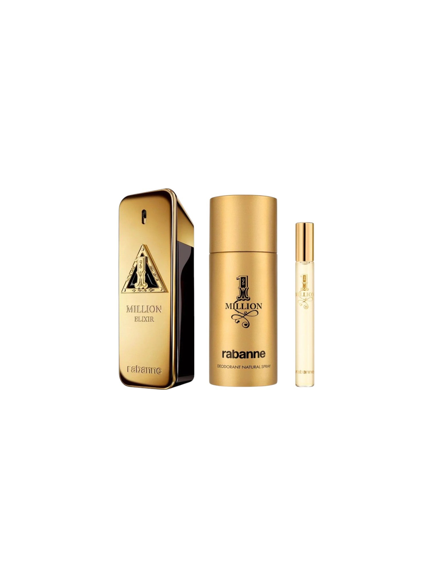 Paco Rabanne 1 Million Elixir Men's Gift Set- 100 ml - 150 ml - 10 ml